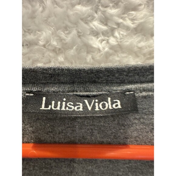 Luisa Viola Italian Brand Tunic Shirt Blouse Purple Grey Cityscape 12 - Picture 2 of 5